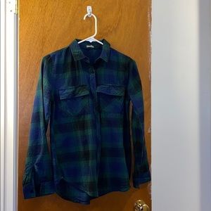 Green and blue flannel